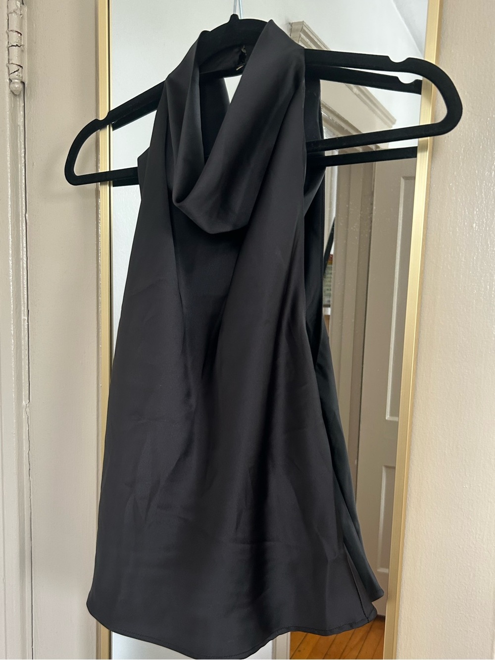 Zara backless satin halter